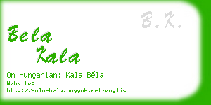 bela kala business card